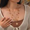 Bohemian Vacation Wind Irregular Gravel Necklace Women, Sweet Cool Sun Flower Star And Moon Pendant Necklace