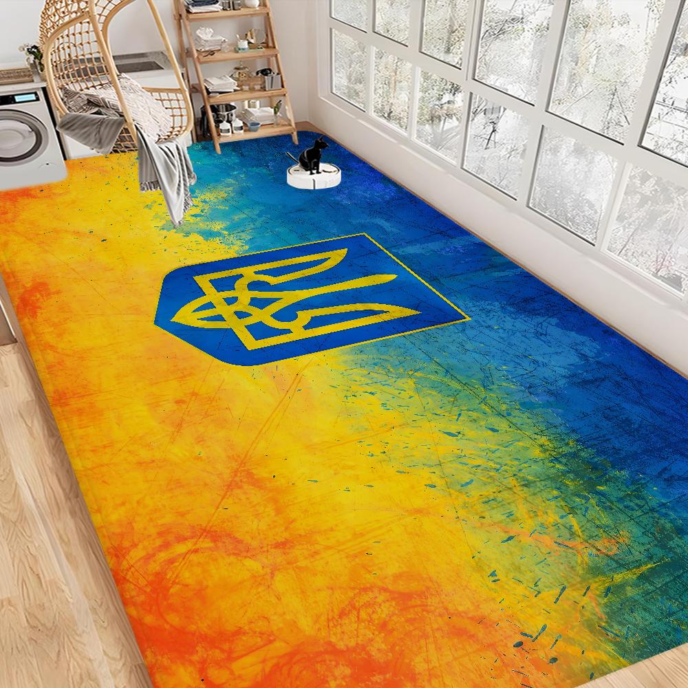 Ukraine Ukrainian Girl Flag Entrance Door Mat Nordic Style Bedroom Living Room Doormat Home Balcony Anti-Slip Modern Home Decor