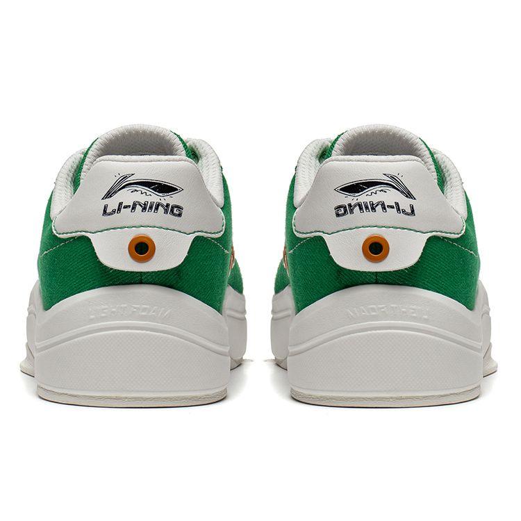 Li Ning Youth  Classic Rebound Low Top Kids Skate Shoes Kids Skate Shoes White Green YKCT122-5