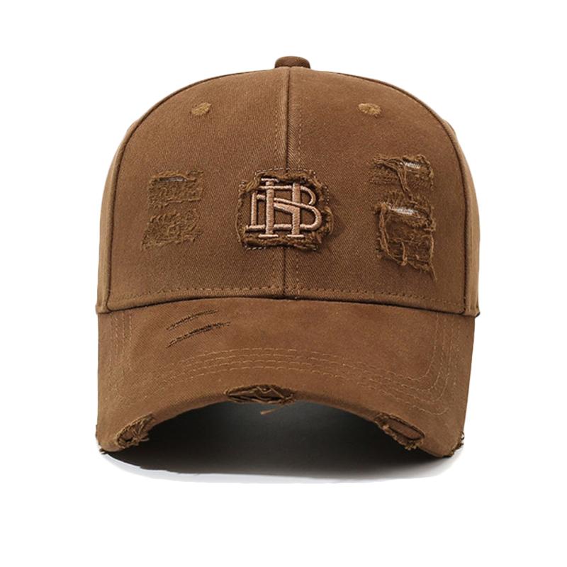 Hole Cotton Hat Embroidered Baseball Cap Unisex Outdoor Sun Hat