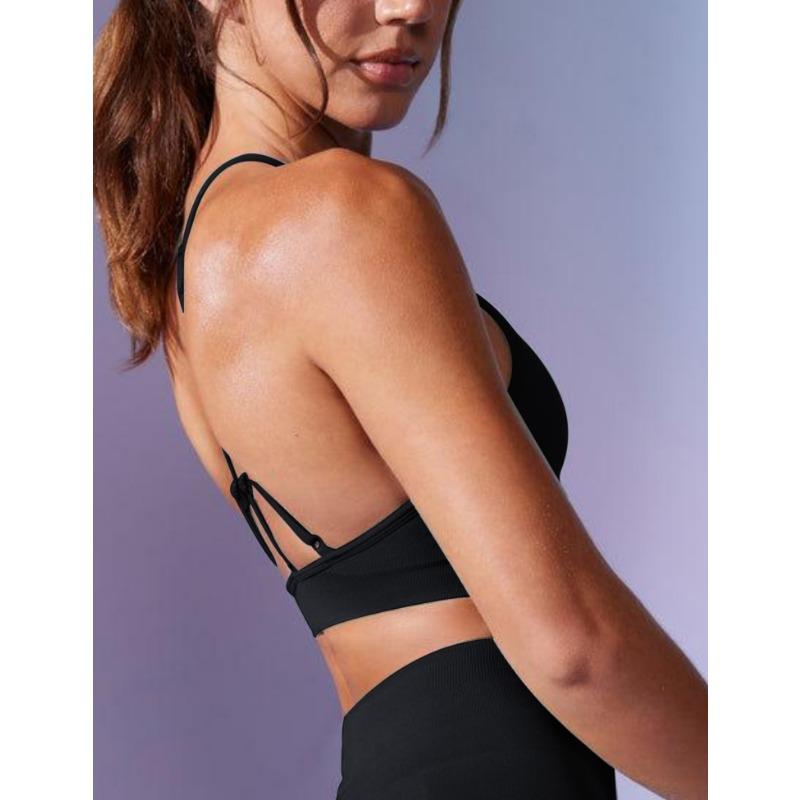 Women Solid Color Casual Sport Bra