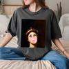 Bubble Gum Queen Renaissance Art Tshirt Fun Pattern Summer New Retro Street Unisexs and Womens Casual Fashion Y2K Tshirt
