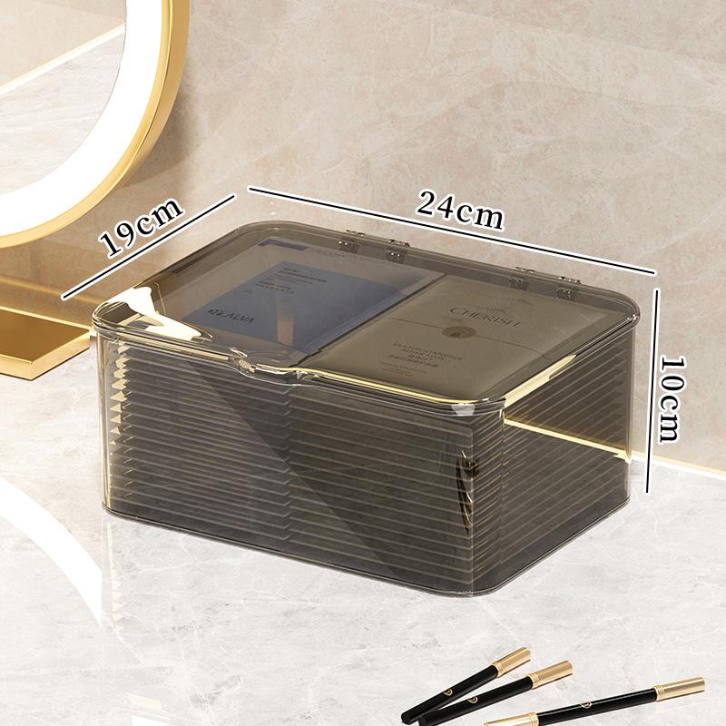 Transparent acrylic storage box Bathroom mask box Flip storage box Household cosmetics storage box Storage box