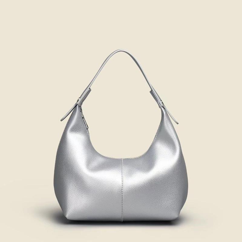 Classic Pebbled Leather Tote Shoulder Bags, Minimalist Underarm Purse, Versatile Casual Handbag for Everyday Use & All Occasions