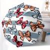 1pc Bow Pattern Automatic Folding Umbrella - Portable Foldable Design with 8 Ribs, Durable Plastic & Iron Frame, Casual Outdoor Accessory Fo