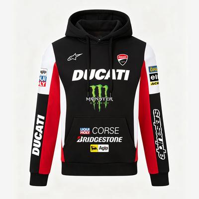 Pánská mikina s kapucí Corse MotoGP Racing s potiskem Pullover Mikina Ležérní Motocyklová Sportovní s kapucí