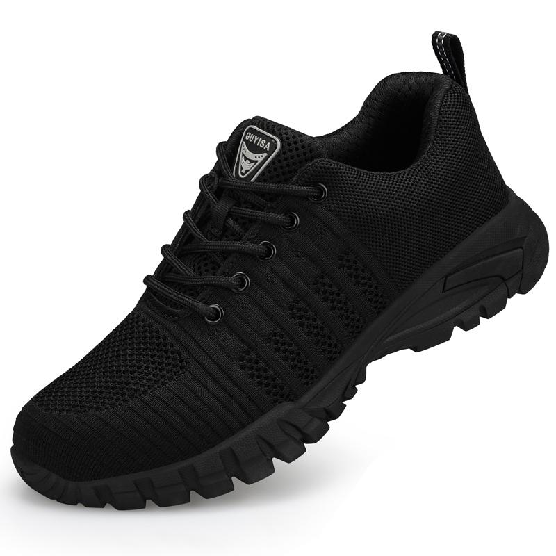 Fashion Safety Shoes Men Breathable Work Sneakers Male Indestructible Shoes Anti-stab Anti-smash Work Boots Steel Toe Shoes