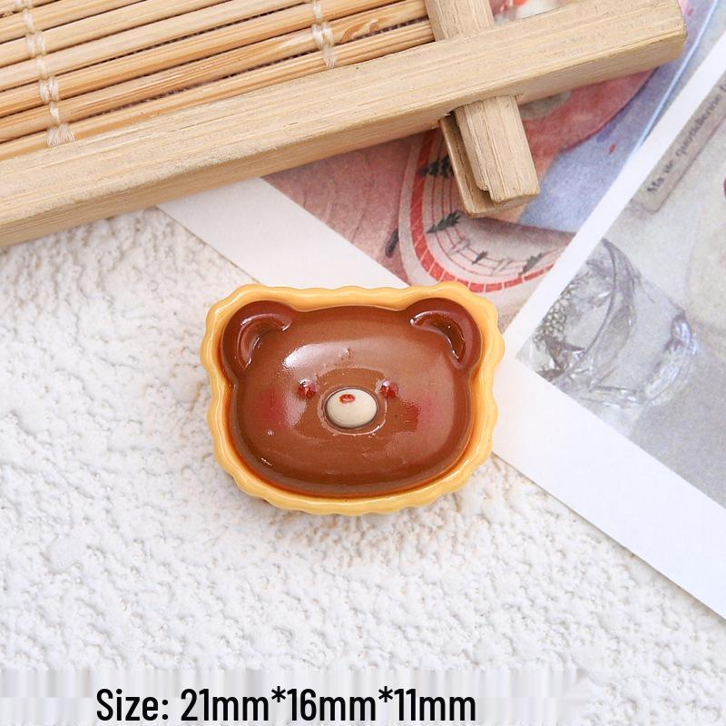 Little Bear Resin Accessories: Biscuit Toy Cream Glue for Phone Cases, Jewelry, Hair Clips, and More