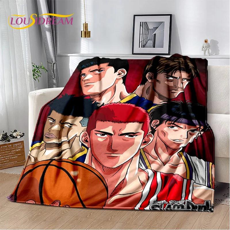 2026 New Cartoon Slam Dunk Anime Basketball Soft Blanket,Soft Throw Blanket for Home Bedroom Bed Sofa Picnic Travel Child Gift