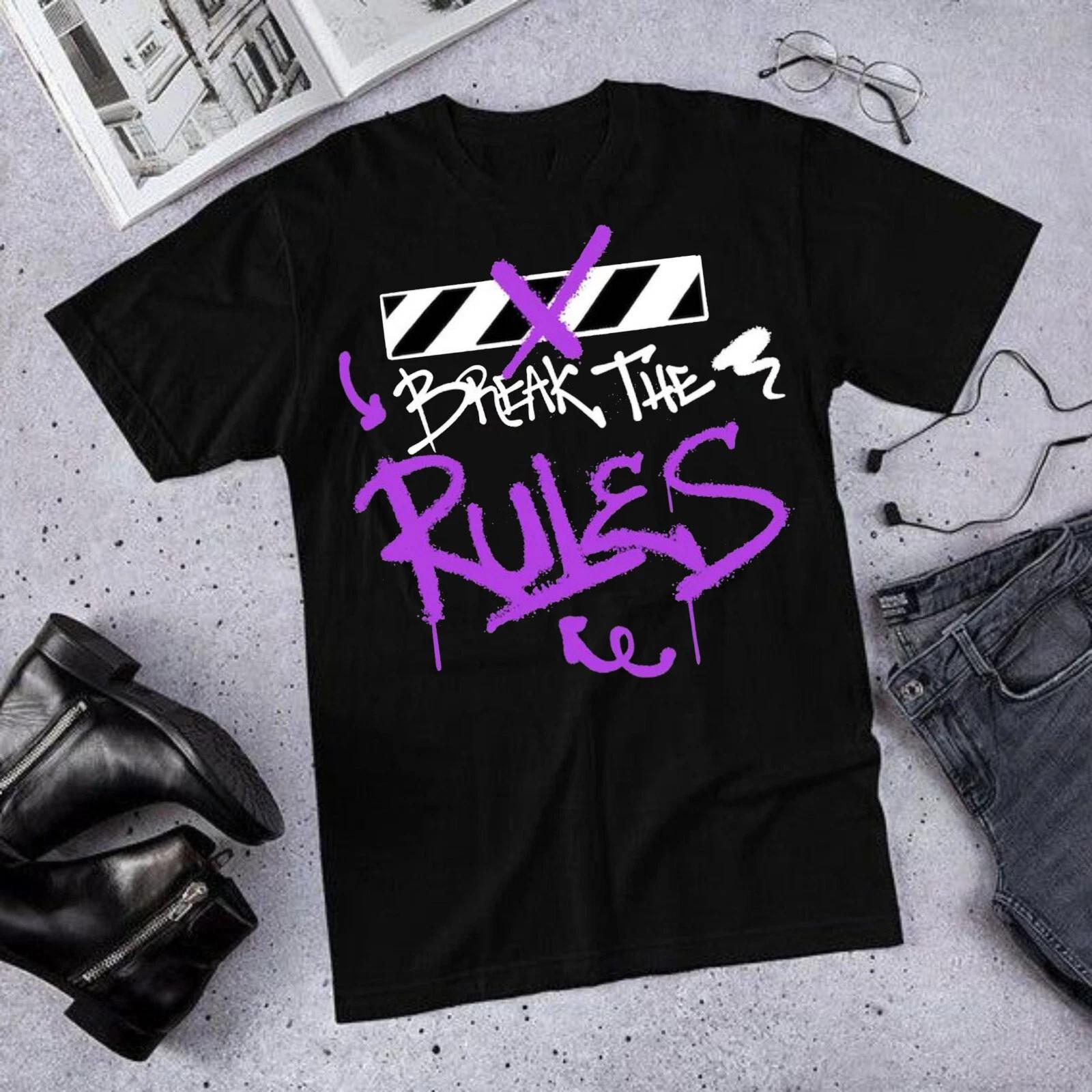 Break The Rules T-Shirt, Funny Joke Gift Shirt, Comedy Clothing Fashion Tee Top 3XL