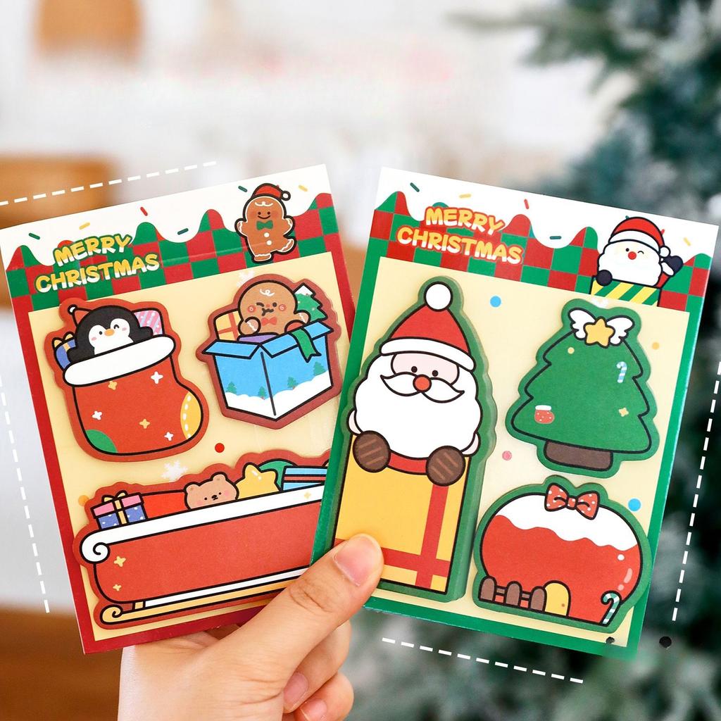 Ins Christmas Combination Post Notes Student Cute Message N Times Cartoon Message Sticky Note Post Christmas Gift Memo Pad