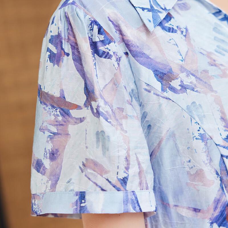 Pastell Floral Print A-Line Midi Dress