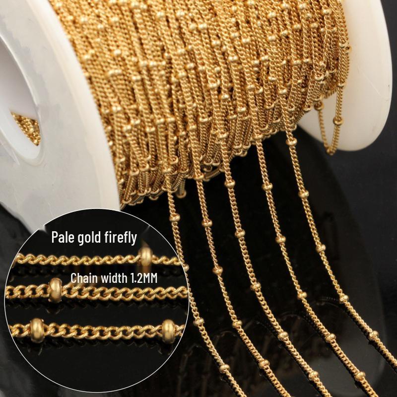 14K Gold Filled Bean, Spacer, Cross, Bead, and Firefly Chain for DIY Jewelry.