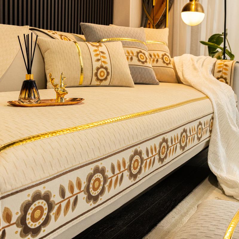 Sofa Cushion Four Seasons General Fabrics Leather Non-Slip Entry Lux Style Cover Towel All-Inclusive Cushion Cover Cloth Thickened