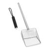 Stainless Steel Cat Litter Shovel Long Handle Cat Scooper Kitty Metal Scooper for Pet Beaches