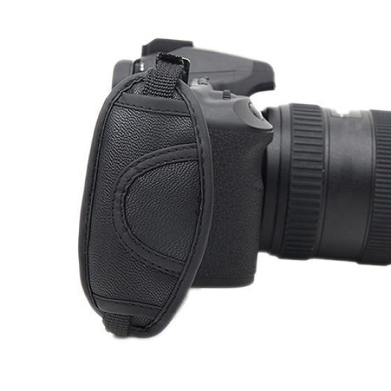Universal Durable Camera Hand Grip Faux Leather Oval Wrist Band for SLR/DSLR
