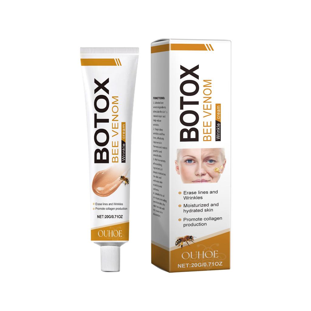 Crème Visage Anti-âge au Venin d'Abeille Anti-rides Lifting du Cou Raffermissante Hydratante Adoucissante Blanchissante pour la Peau
