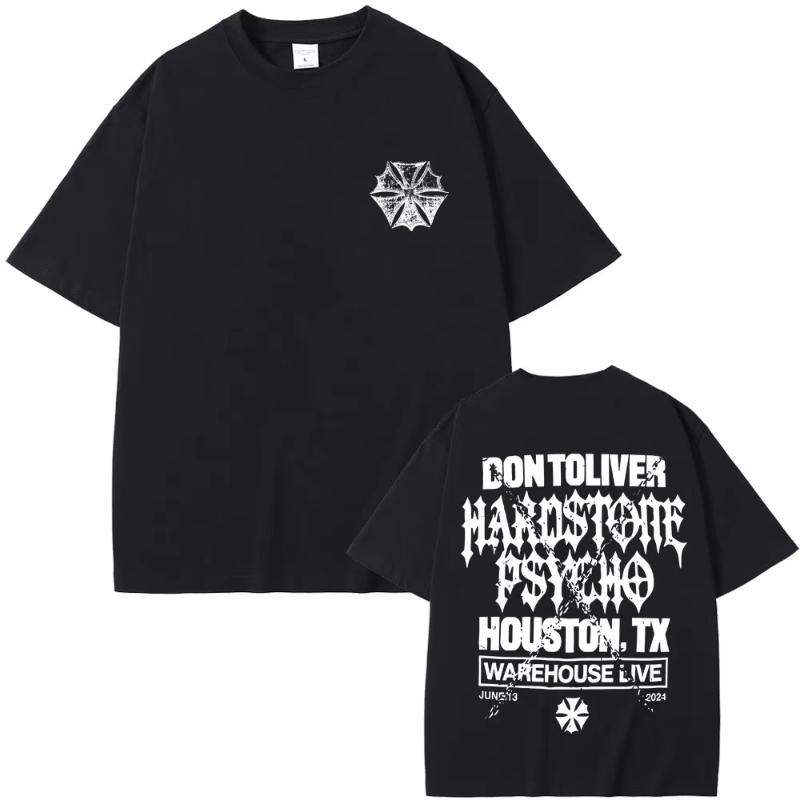 Rapper Don Toliver Hardstone Psycho Album Graphic T Shirt Unisex Hip Hop Oversized Gothic Tshirt Unisexs Vintage Punk Rock Tshirt