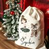 Personalised Ballerina Christmas Sack Gift Bag Santa Sack Christmas Eve Decoration Item Kids Ballet Drawstring Bag New Year Gift