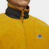 Adidas Kurtka sztruksowa z haftowanym logo, ciepła, sportowa, stójka, dopasowana kurtka męska żółta HD0361