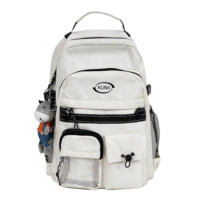 New schoolbag ins niche college style junior high school students versatile large-capacity backpack college backpack
