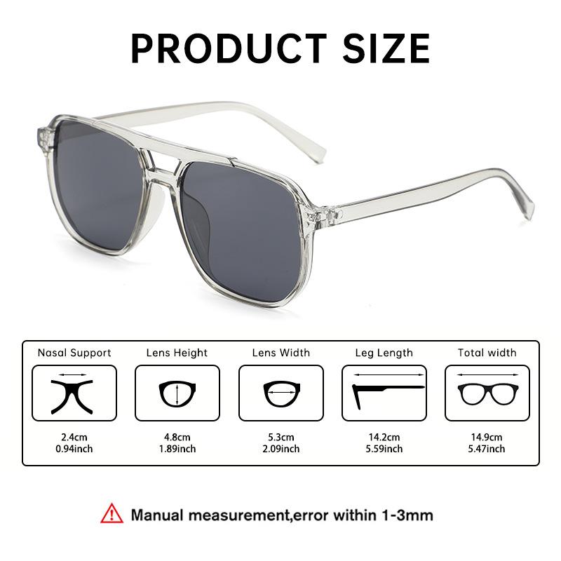 Classic Oversized Pilot Sunglasses Women Vintage Double Bridge Big Sun Shades Glasses Unisex Yellow Driving Eyewear UV400 Shades