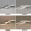 LED Musical Note Pendant Light - Modern, Irregular Design for Living Room, Restaurant, or Nordic Dining Spaces