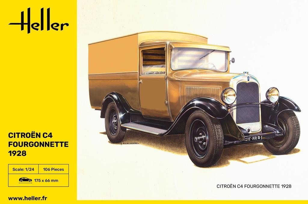 Heller scale C4 Van 1928 Plastikmodell FF0703 1/24 Citroën