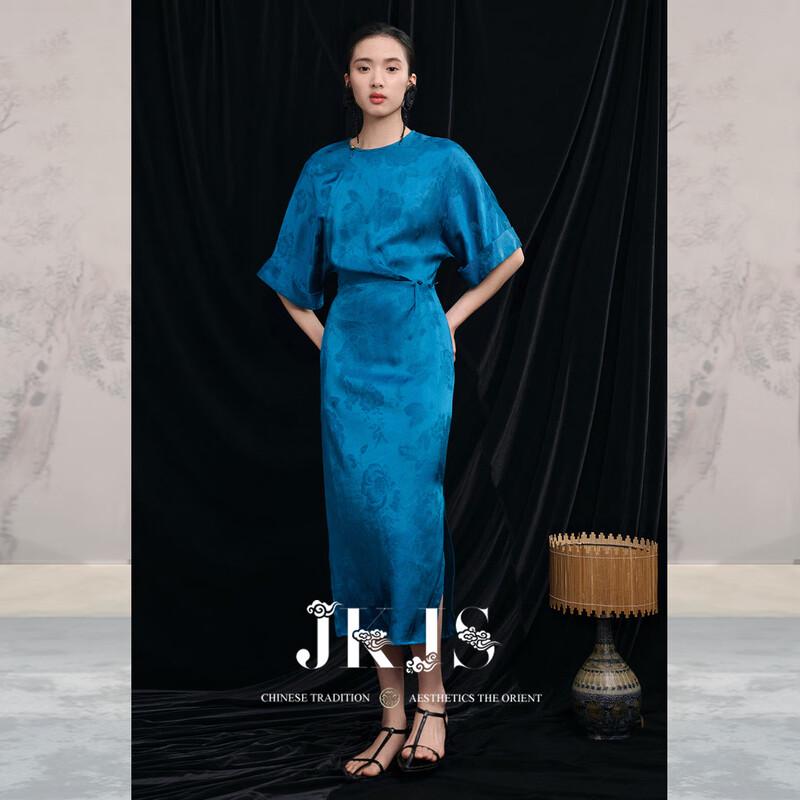 JK&JS 'Ru Meng Ling' Heavyweight Rayon-Linen Jacquard New Chinese Style Dress