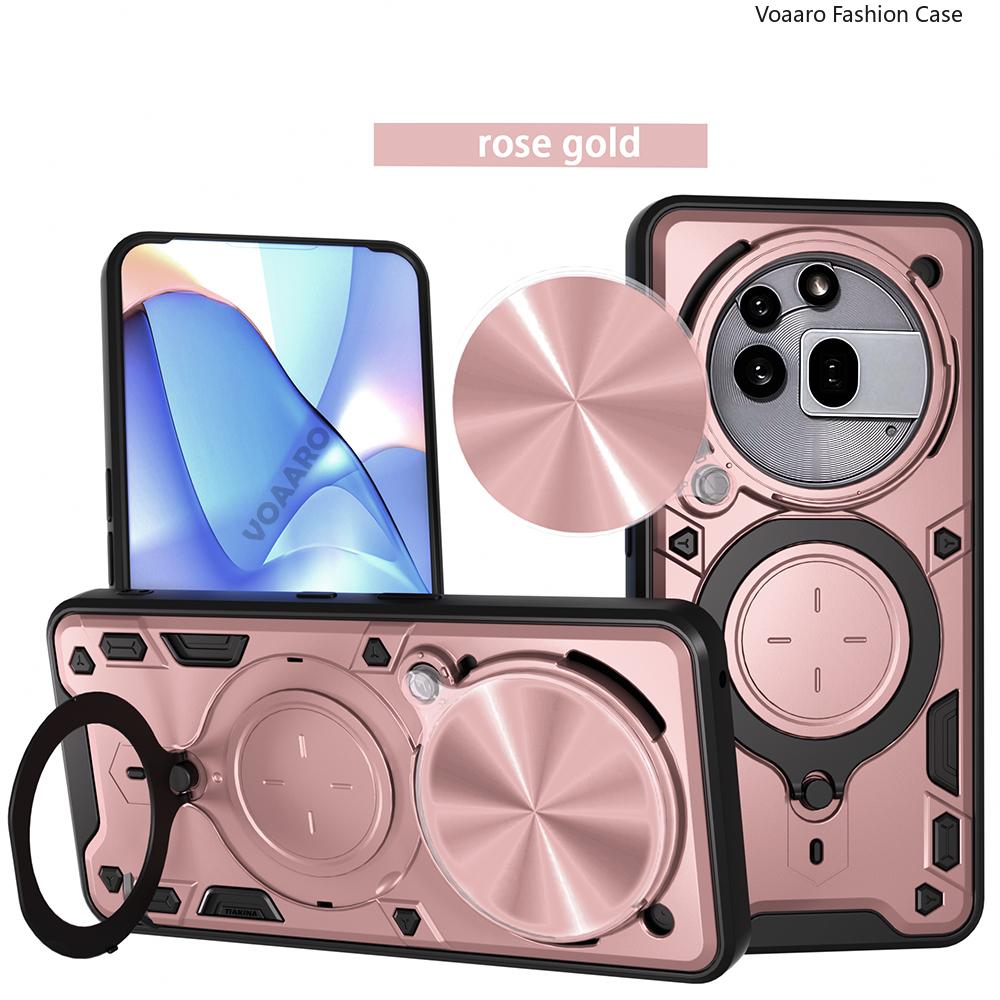 Rotate Camera Lens Armor Funda for Nothing Phone 3A Pro Case for Nothing Phone 3A Pro 5G Case Magnetic Ring Stand Holder Cover