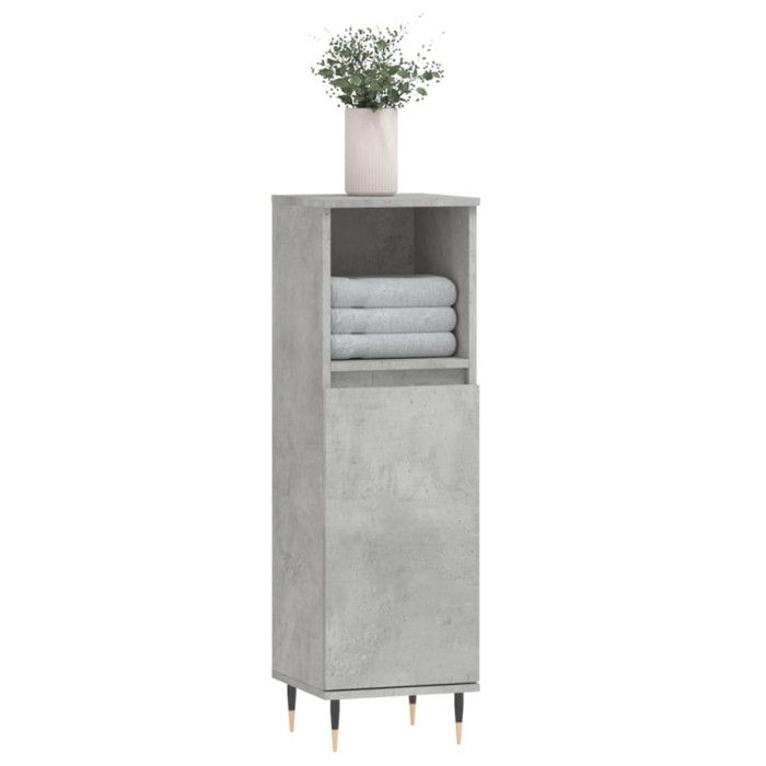 VidaXL Bathroom Cabinet Concrete Grey 30x30x100 Cm 831552