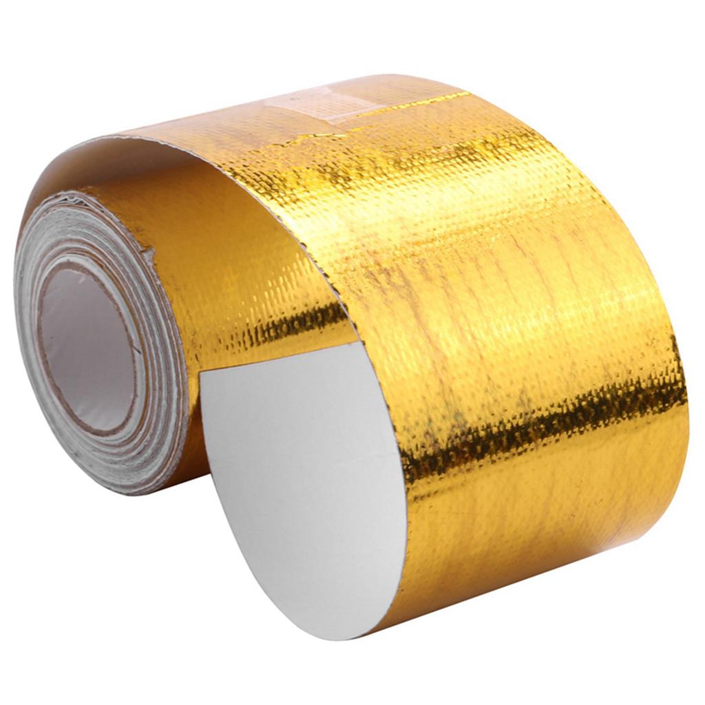 Rare Reflect A Gold Thermal Tape Air Intake Heat Insulation Shield Wrap Reflective Heat Barrier Self Adhesive Engine