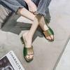 Fashion Outside Square Toe Shoes for Women Chic and Elegant Woman Slippers Small Size Korea Style Sandals Vip On Offer Stylish 39 Slides