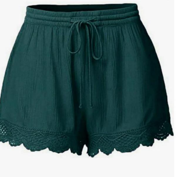 2025 Women's Summer Lace Solid Color Shorts