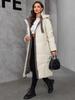 Cinemore Women's jacket long Fashion Grace women winter down jackets Zipper pocket with belt parka high quality outwear 9085