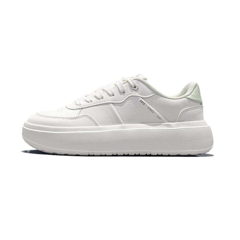 Sneakers Anta Slip Resistant Cushioning Abrasion Resistant Balance Low top Skateboard Shoes Women's Ivory