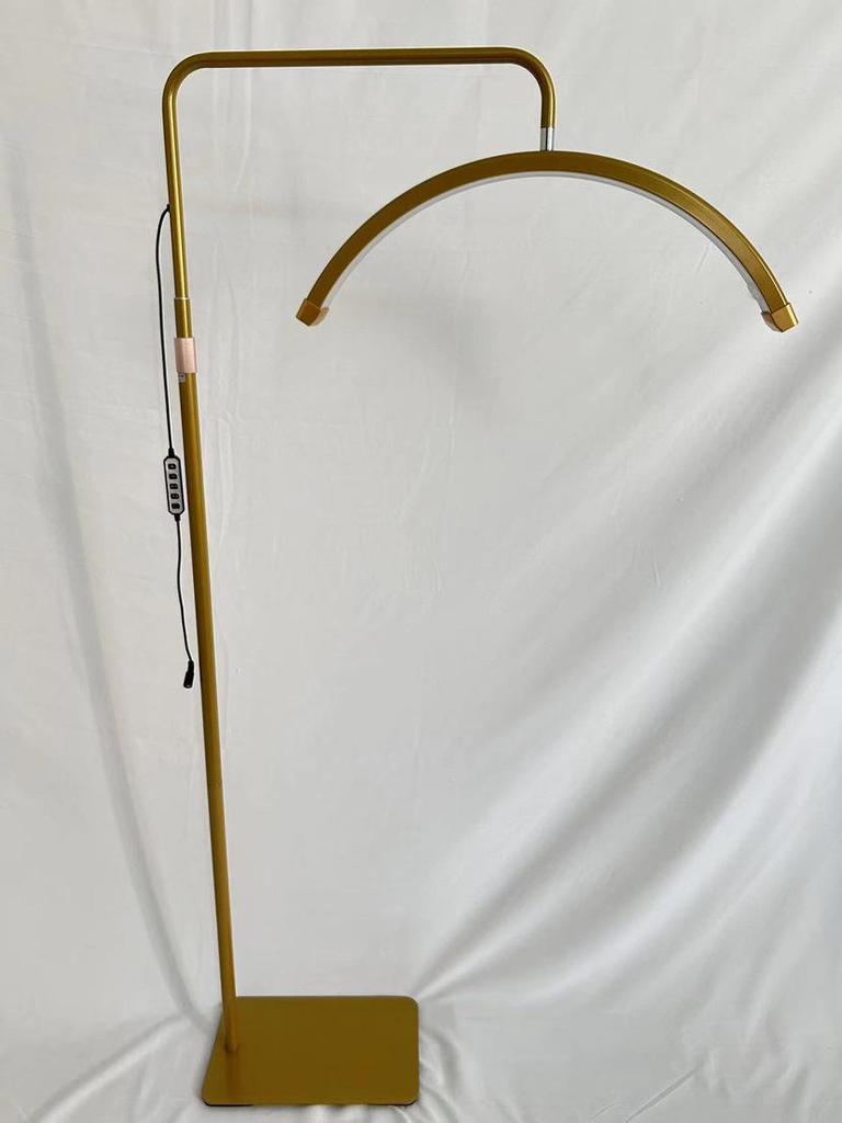 24.5" Half-Moon U-Shaped LED Beauty Lamp for Eyelash Extension & Eyebrow Tattooing - Warm Light, Eye Protection
