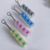 Creative Decompression Keyboard, Keychain, Transparent Mechanical Button With Light Macaron Color Pendant Explosion