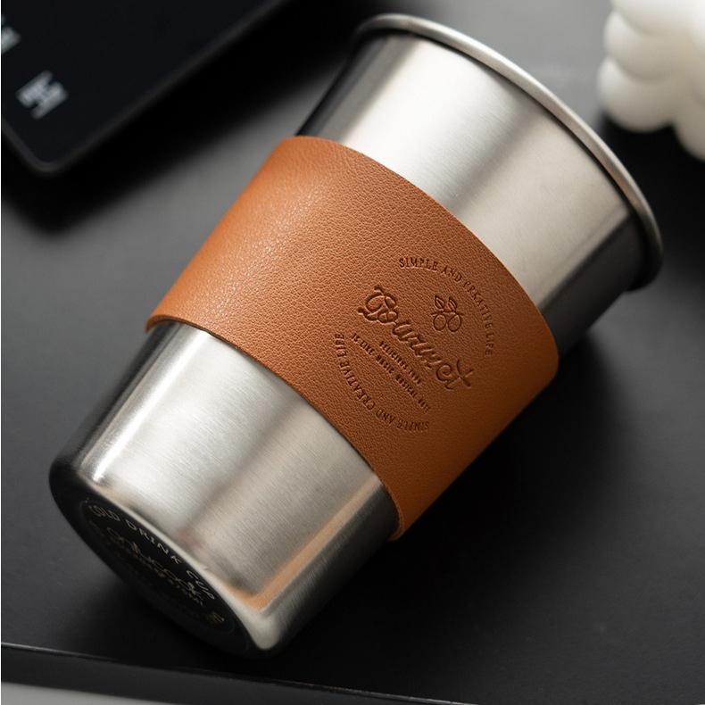 304 Stainless Steel Camping Cup – Heat-Resistant, Anti-Scalding with Sleeve, Perfect for Outdoor Beer, Coffee, and Water