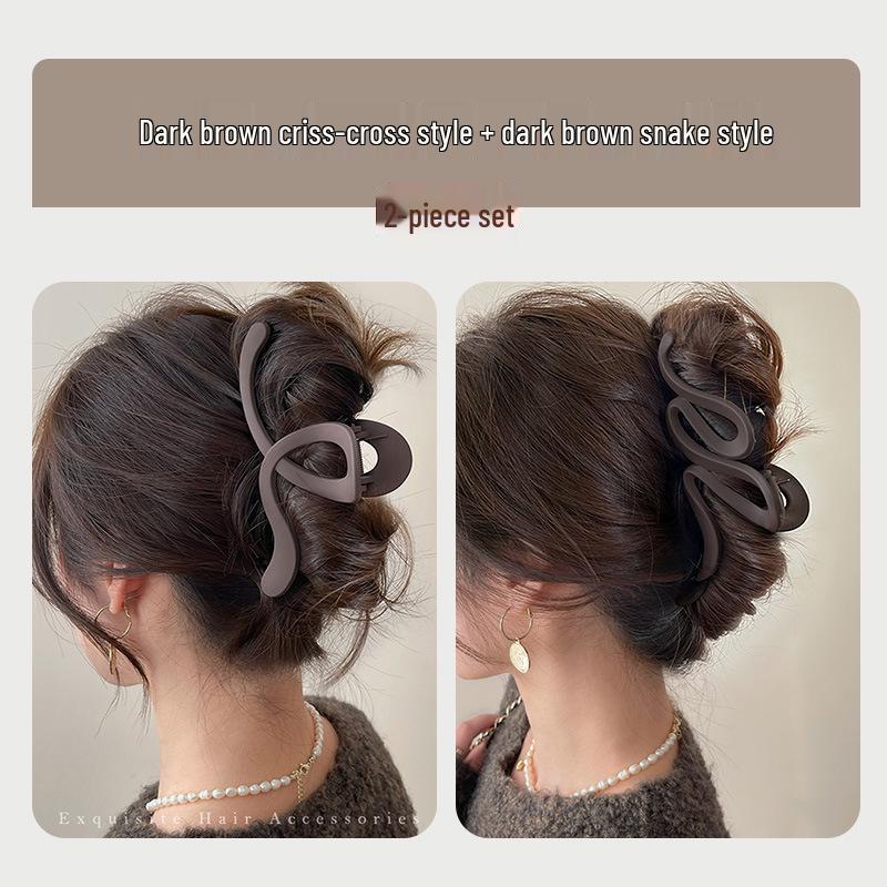 2024 Frosted Large Star Hair Clip - High-End Shark Clip Accessory for Women