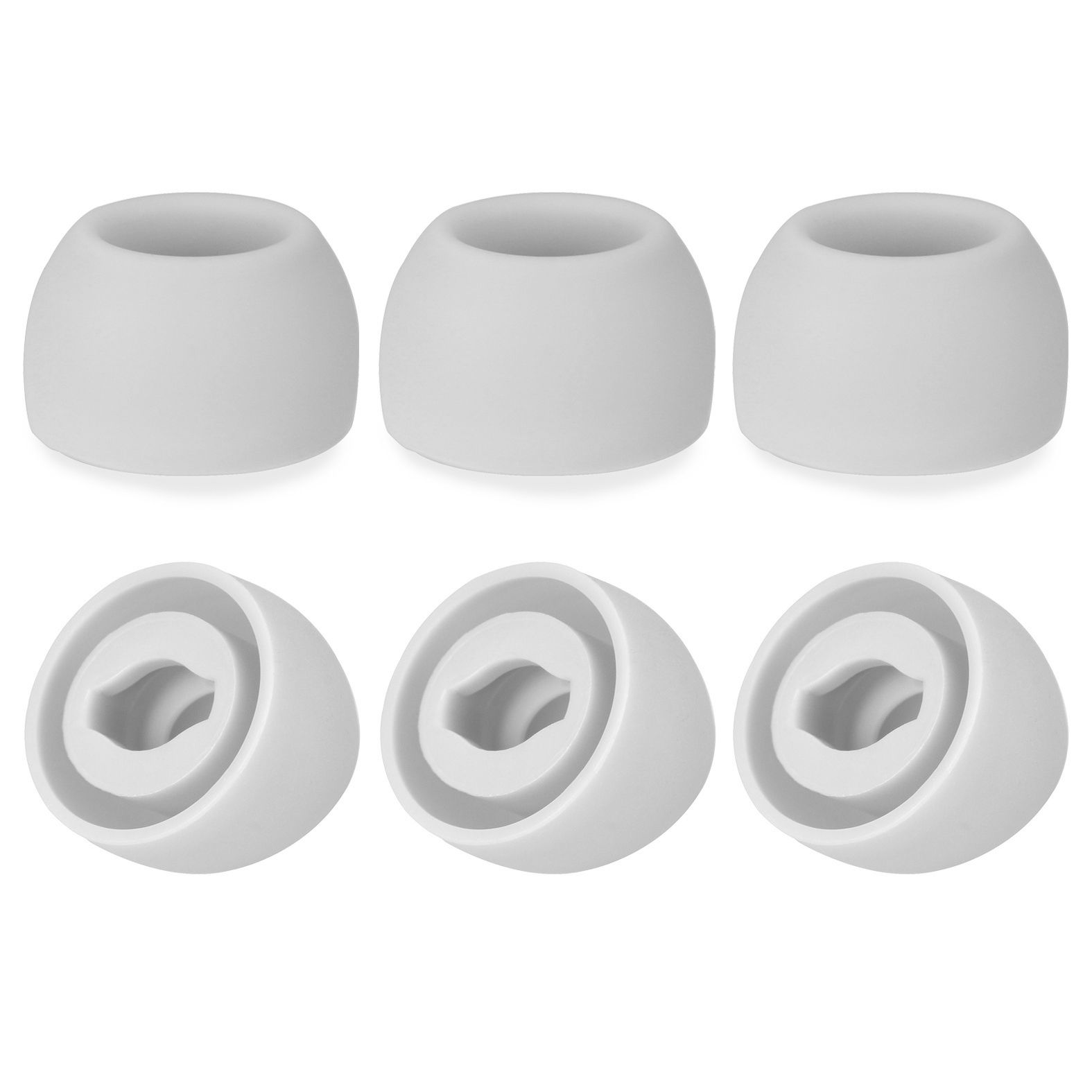 

6Pcs/3Pairs New Earplug Eartips Ear Cap Ear Tips Replacement Silicone белый