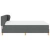 Boxspring Bed with Headboard Dark Gray 160 x 200 cm Fabric