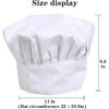 White Chef Hat And Apron For Men Women Adults Set,Chef Costume,White Apron With Pockets For Cooking,Chef Outfit