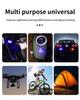 Solar Triangle LED Warning Light USB Rechargeable Vibration Sensor Car Safety Strobe 6 Modes