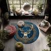 Celtic Knot Deer Head,Round Area Rug,Carpet Rug for Living Room Bedroom Sofa Playroom Decor,Non-slip Floor Mat