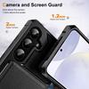 For Samsung Galaxy S25+ Case Card Slot Kickstand Leather+TPU Reinforced Corner Phone Cover