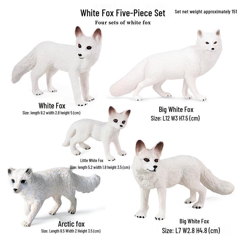 Wild Jungle Animal Models: Mini Pig, Deer, Fox, Squirrel, Elk & Raccoon Toys