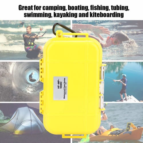VGEBY Waterproof Case, Small Item Toolbox, Waterproof Hard Case with Rubber Mat, Impact and Abrasion Resistant, Pressure Valve, Waterproof Sealed Box,