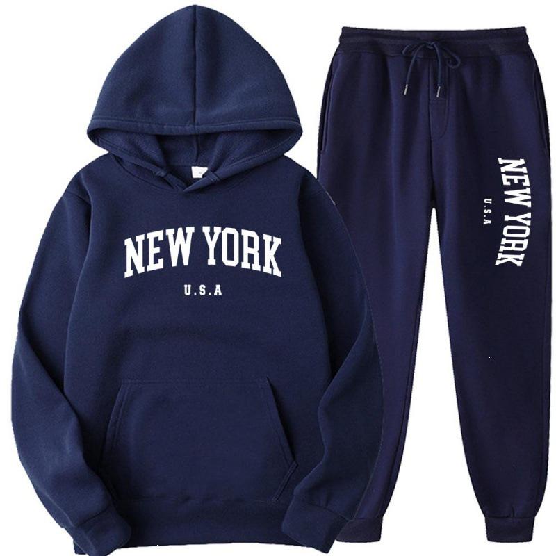 Unisex Casual Loose-Fit Hoodie Set with Letter Print Design