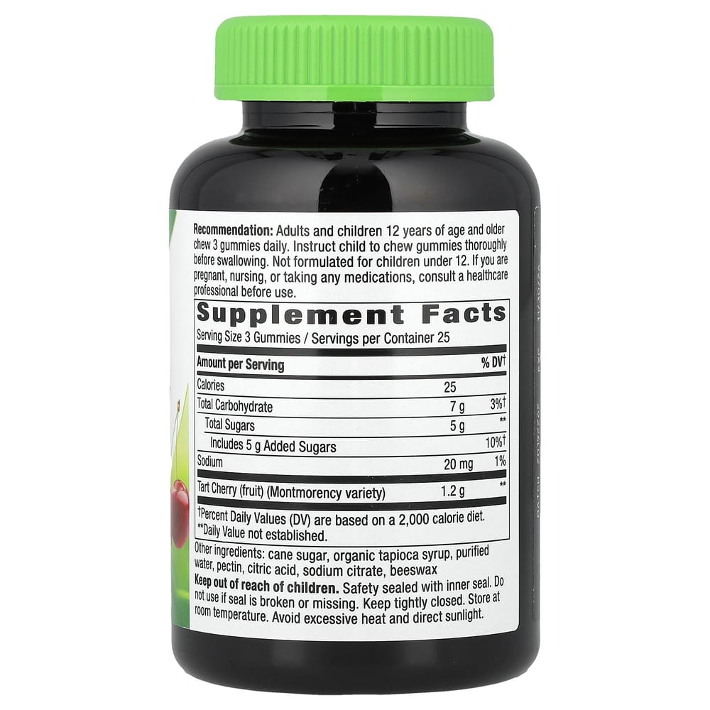 Nature's Way Cerise Acide Saveur Cerise Ultra 1200mg Gommes, 75 Pièces